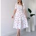 Women's Elegant Printed Dress With Waist Cinching U Neck Quality Spring Summer Fashionable Style_ecoleips.com