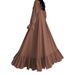 Women’s Clothing Muslim New Chiffon Solid Color Long Belt Fashion Elegant Dress_ecoleips.com