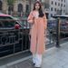 Blue Korean-style Commuter Wool 2025 Autumn/Winter New Korean Version Loose Mid-length Belted Woolen Coat For Women_ecoleips.com