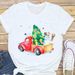 European And American Cross-border Foreign Trade Women's Clothing Christmas Merry Round Neck Printed Ladies Short Sleeve_ecoleips.com