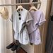 Women's Casual Smiley Print Short Sleeve T-Shirt & Shorts Set - Loose Fit Korean Style Summer Outfit_ecoleips.com