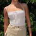 Y2K Clothes Goth Grunge Punk White Lace Patchwork Halter Top Women Summer Solid Ruched Backless Sleeveless Tank Top Streetwear_ecoleips.com