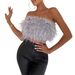 2022 Cross-border Exclusive Ins-style Fluffy Sexy Backless Slim-fit Zip-up Top, Fashionable And Versatile_ecoleips.com