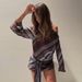 New 2026 Women's Off-Shoulder Striped Dress European American Style Asymmetrical Tie Waist Short Bodycon Skirt Hot Girl_ecoleips.com
