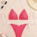 Women's Clothing Polka Dot Print Two Piece Swimsuit Sexy Bikini Swimsuit Gathered Backless Strap Swimsuit_ecoleips.com