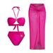 Women's Clothing Bikini Three Piece Set Sexy Halter Neck Bikini Split Women's Swimsuit Beach Skirt Swimsuit_ecoleips.com