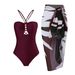 Bohemian Style European And American New Suits Gem Jewelry Jumpsuits Chiffon Skirts Sun Protection Holiday French Swimsuits_ecoleips.com