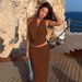 Elegant French Style Halter Neck Backless Gown With Cummerbund | Formal Evening Dress For Women_ecoleips.com