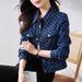 Women's Clothing Women's Denim Jacquard Short Jacket - Chic Floral Print Casual Coat For Autumn_ecoleips.com