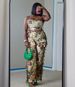 Women's Clothing Sexy Lace Up Chest Wrap Tassel Trousers Jacquard Fashion Suit_ecoleips.com
