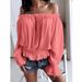 Women's Sexy Off-Shoulder T-Shirt – Slim Fit Casual Top For Women (Solid Color, Stretchy & Flattering)_ecoleips.com