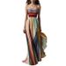 Women's Clothing Sexy Tube Top Printed Color Long Skirt Dress_ecoleips.com
