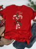 European And American Cross-border Foreign Trade Clothing Christmas Santa Claus Round-neck Printed Women's Short-sleeve_ecoleips.com