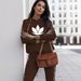 Women's Clothing Women's Printed Two Piece Set Casual Hooded Trendy Style Spring Autumn Long Sleeve For Formal & Casual For Women_ecoleips.com