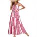 2025 Cross-Border Summer Casual Women's Bohemian Sleeveless Printed Long Layered Beach Dress_ecoleips.com