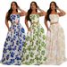 Women's Summer Bohemian Style Suspender Dress Set With Flared Skirt_ecoleips.com