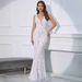 Women's Clothing Popular Sequined Suspender Long Dress,Sequined Dress, Sexy Nightclub Outfit, Wedding Evening Dress_ecoleips.com