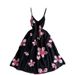 Women's Sweet Floral Print Dress V Neck Spaghetti Strap Maxi A Line Slimming Summer Style Dress_ecoleips.com