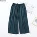 Spring Summer Lounge Wear Home Pant New Modal Cotton Sleepwear Pajama Pants Women Nightwear Plus Size Loose Pijama Cropped Pants_ecoleips.com