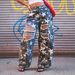 Women's Star Camo Ripped Jeans - Y2K Wide Leg Denim Pants, Mid Rise Loose Fit Vintage Washed For Streetwear & Casual_ecoleips.com