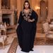 Women's Clothing Fashion Women's V Neck Rhinestone Dress Solid Color Long Sleeve For Formal & Casual For Women_ecoleips.com