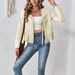 Women's Fringe-Trimmed Suede Duster Coat – Boho Chic Long Sleeve Open Front Jacket (Spring & Autumn Staple)_ecoleips.com