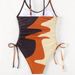 Women's Clothing One Piece Swimsuit Multi Color Contrast Drawstring Sexy Bikini Cross Sports Suit For Vacation_ecoleips.com