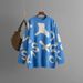 girl Cross-Border Russian 2024 Autumn Winter New Knitted Sweater Women Mid-Length Jacquard Loose Base Shirt Top_ecoleips.com