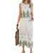 DiYun 2025 Spring/Summer European American Casual Vacation Style Color-Block Printed Vest Top And Cropped_ecoleips.com