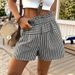 Women's Clothing Casual Plaid Shorts American Street Hip Hop Style Summer Loose Fit Wide Leg_ecoleips.com