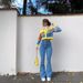 Women's Clothing Retro High Waisted Striped Skinny Jeans For Women In Autumn New Hot Girl Ins Color Corrected Slimming Slightly Spicy Trousers_ecoleips.com