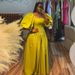 Women's Clothing American Style Square Neck Tie Waist Lantern Sleeve A-Line Dress Long Skirt Sweet Fresh Summer New 2026_ecoleips.com