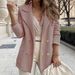 Aria Basics European And American Cross-Border Trade Women's Clothing Short Textured Casual Top Long Sleeve Jacket Coat_ecoleips.com