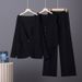 Women's Fashionable Knitted Three Piece Set Relaxed Style Sweater Vest Wide Leg Pants Autumn Winter Clothing Set_ecoleips.com