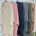 Verve Abaya Muslim Women's Clothing Dubai Turkey Batwing Sleeve Robe Inner Dress Two-Piece Set_ecoleips.com