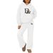 Women's Fashion Hoodie And Sweatshirt Set Autumn Winter Wide Leg Pants Straight Leg Pants Letter Print Clothing_ecoleips.com