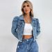 K Women's Fashion Collar Denim New Jacket_ecoleips.com