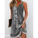 Women's Clothing Women's Slim Long Skirt Vest Dress Fashion Printed_ecoleips.com