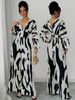 Spring And Summer New Arrivals Women's Clothing Full Body Printed Long Sleeve Wide Leg Jumpsuit_ecoleips.com