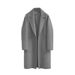 Double-sided European And American Women's Clothing New Woolen Coat Long Loose Woolen Coat Women's Gray Black_ecoleips.com