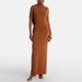 Fashionable High Neck Backless Draped Long Dress Womens Spring Solid Slim Bodycon Dress Summer Sleeveless Party Maxi Dress Mujer_ecoleips.com