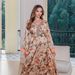Elegant Printed Abaya Dress – Modest Loose-Fit Muslim Long Robe With Middle Eastern Floral Pattern – Dubai Saudi Arabian Style Gown_ecoleips.com