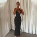 Summer New Style Women's Slim Fit Long Dress American Style Solid Color Sexy Cross Border Wholesale European And American_ecoleips.com