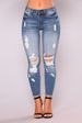 Women’s Clothing Summer High Elasticity Nine Points Ripped Women Small Feet Tight Butt Lifting Fashion Jeans_ecoleips.com