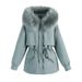Women's Clothing Plus Velvet Thickened Winter New Style Parka Versatile Cotton Coat Women's Short Cotton Coat Loose Jacket_ecoleips.com