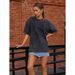 American Retro Washed Black Summer New Pure Cotton Short Sleeve T-Shirt Niche Print Loose Versatile Top Trendy_ecoleips.com