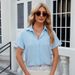 Summer New Korean Style Women's Solid Color Short Sleeve Casual Loose Shirt Top_ecoleips.com