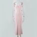 Women's Sexy Evening With Backless Shoulder Straps, Three-Dimensional Flower Decoration Suspender, Long Dress_ecoleips.com