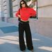 Women's Clothing Personality Street Adjustable Buckle Waist Side Pocket Details Loose Trousers_ecoleips.com