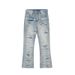 Women's Clothing Retro Destruction Scratched Horizontal Washing Old Fashion Brand Beggar Hiphop Slim Stretch Denim Trousers_ecoleips.com